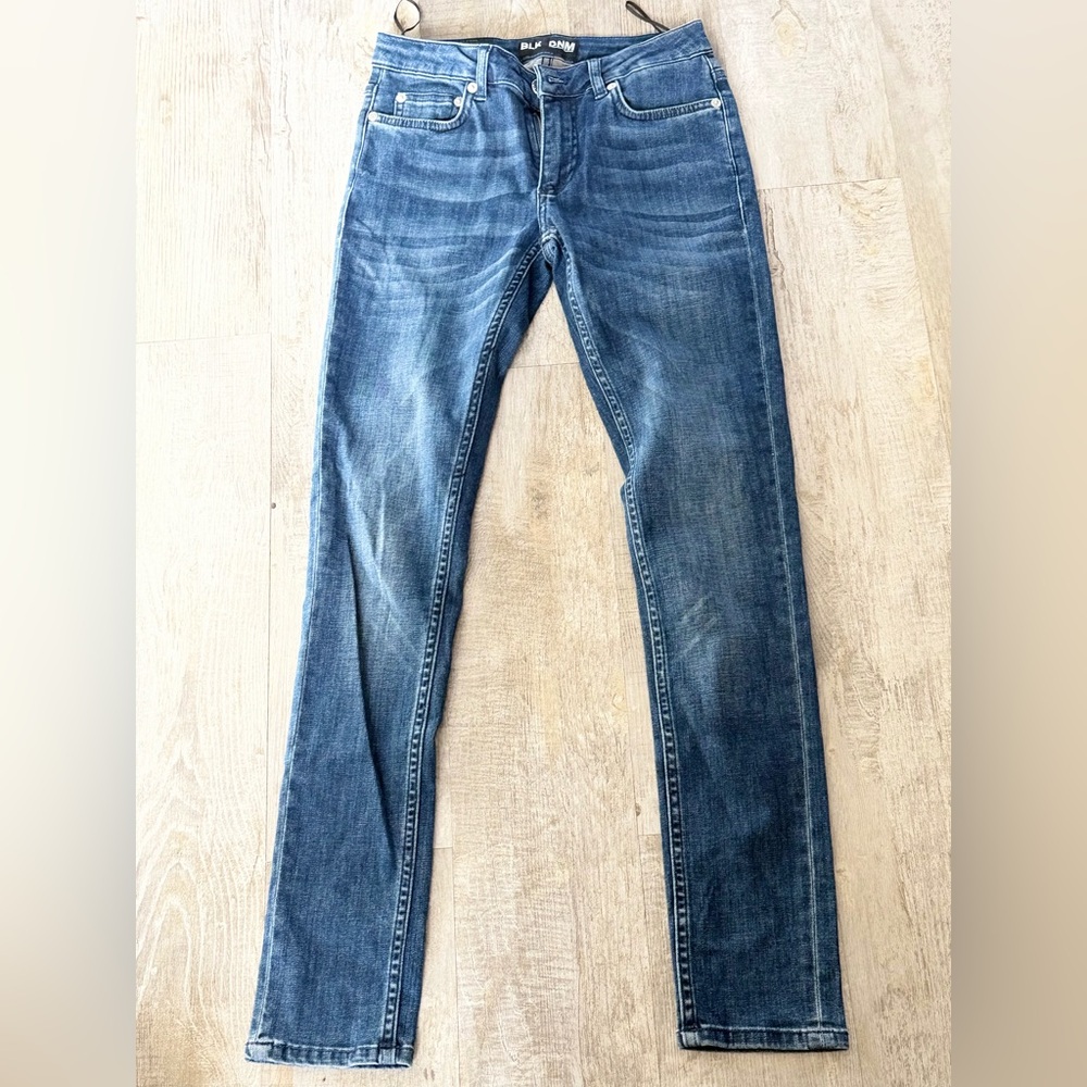 BLK DNM Skinny‎ Jeans 26/30 Combs Blue Designer Denim New - Picture 2 of 8